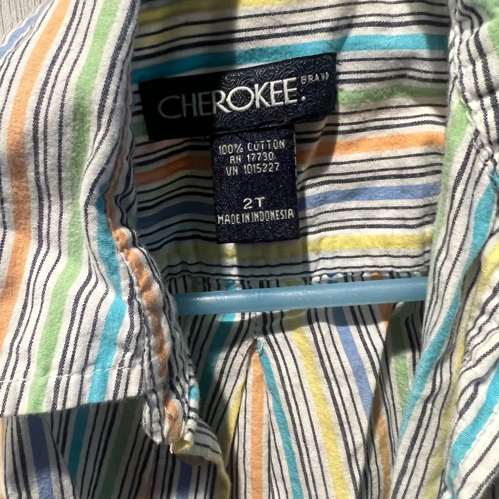 Cherokee Men's Vibrant Striped Button Down Shirt